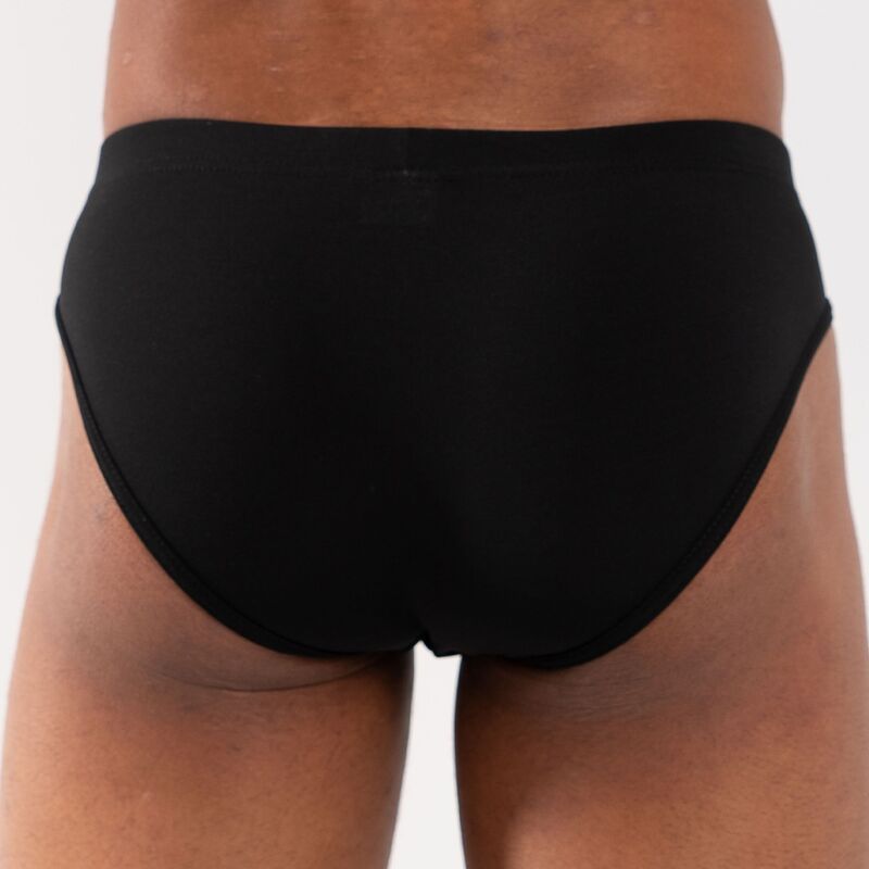 Slip masculino negro BURN 019, vista trasera.