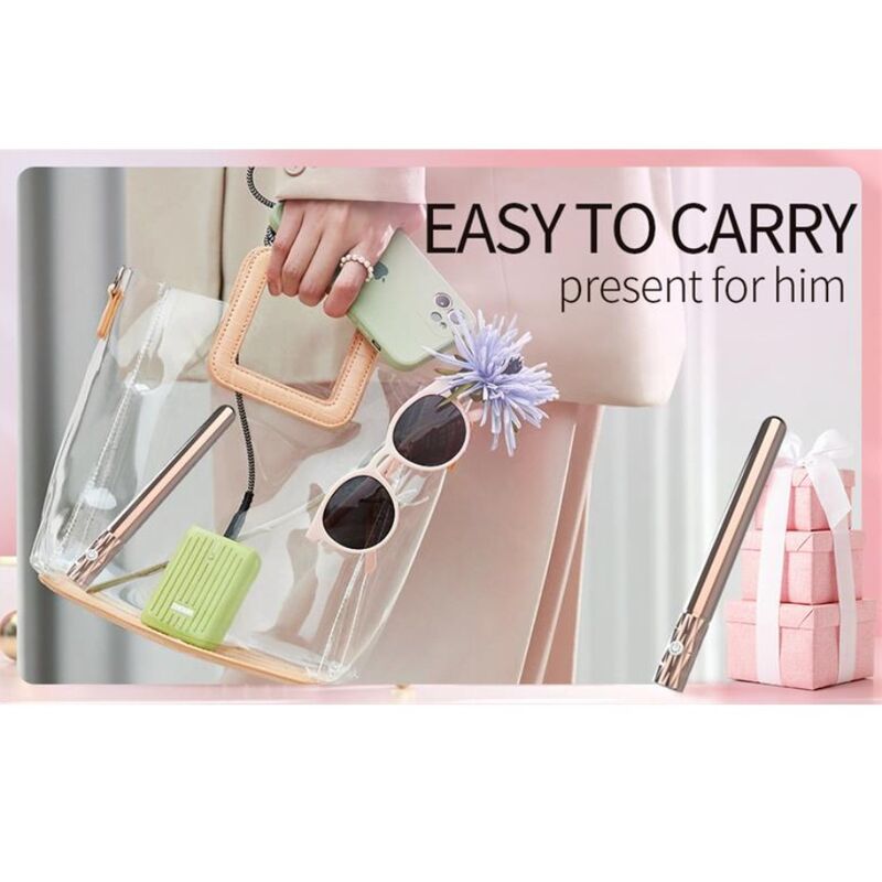 NALONE Tia en una bolsa transparente con accesorios, en escena lifestyle.
