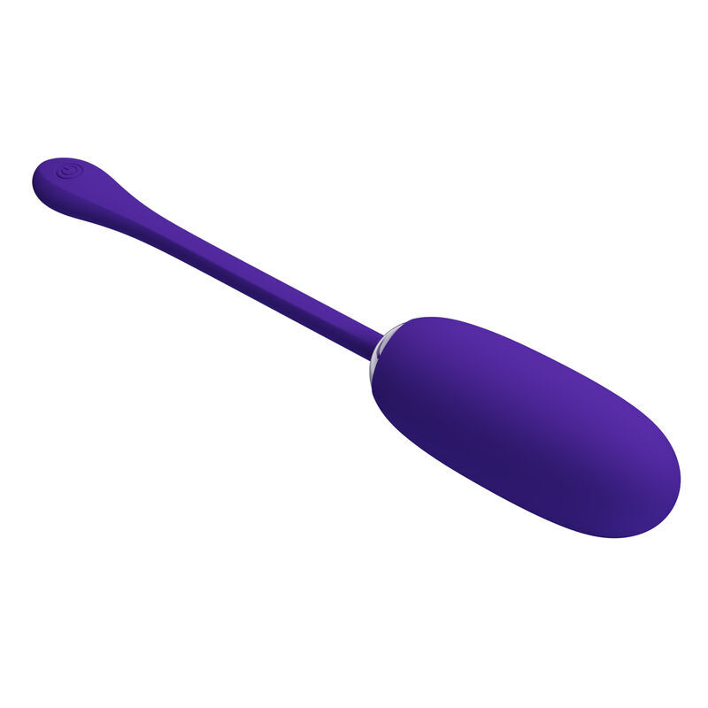 Pretty Love Julius, huevito vibrador morado con mango alargado.