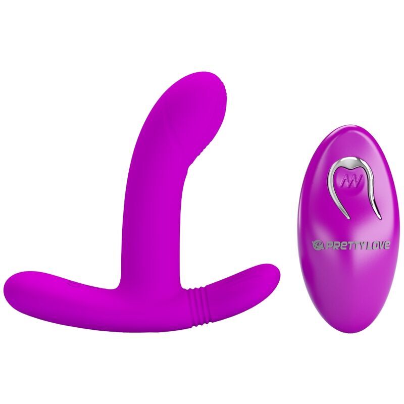 Pretty Love Geri en morado con mando remoto visible.