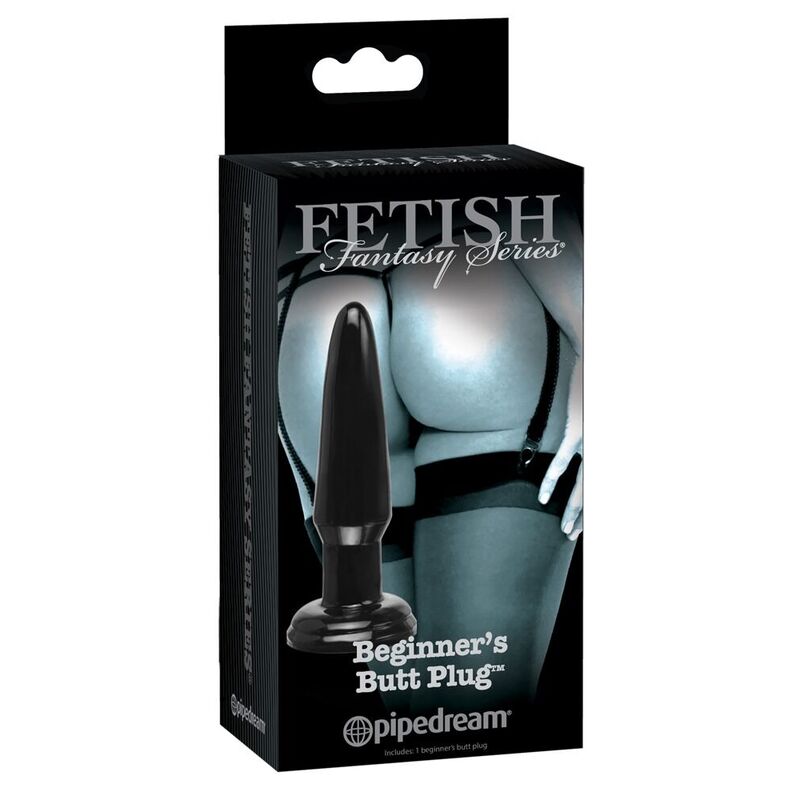Caja del producto Fetish Fantasy Series con plug anal para principiantes negro.