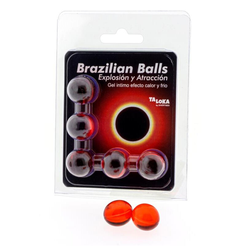 TALOKA Bolas brasileñas con gel lubricante — Pack de 5, efecto frío y calor
