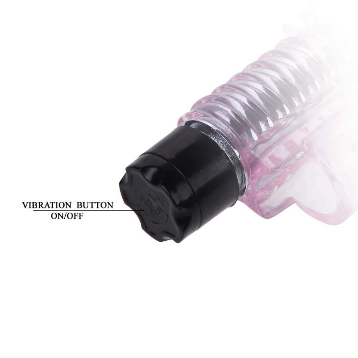 Detalle del mini vibrador de dedo BAILE STIMULATING con botón de vibración visible.