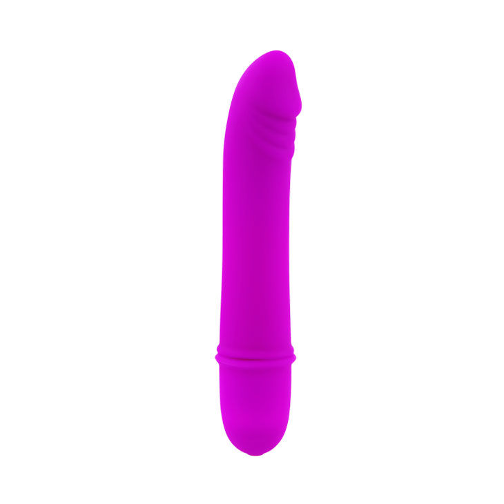 Pretty Love Flirtation Beck mini vibrador lila en vista frontal.