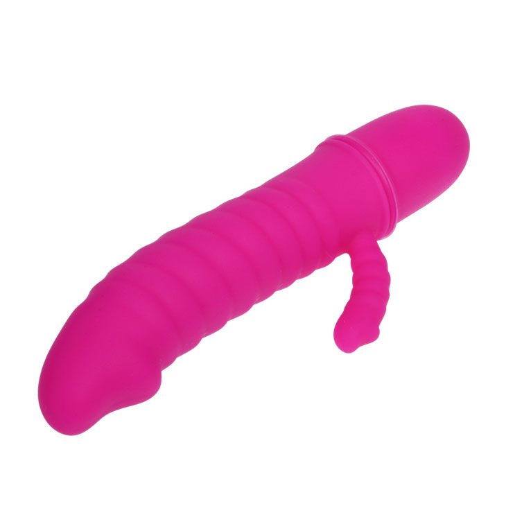 Mini vibrador lila Pretty Love Flirtation Arnd con cuerpo acanalado y punta redondeada.
