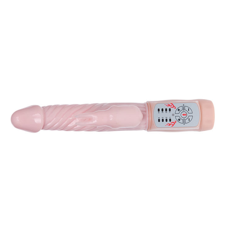 Detalle del Baile Fire Bunny Rotator en rosa, vista lateral con panel de control visible