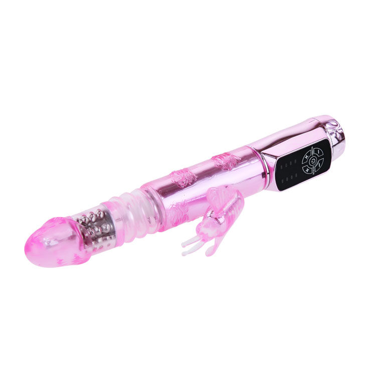 BAILE ROTATIONS Rotations Rabbit en vista lateral, con panel de control visible y cuerpo transparente rosa.