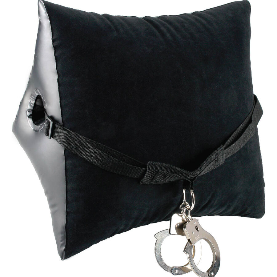 Fetish Fantasy Series Position Master cuña inflable negra con esposas