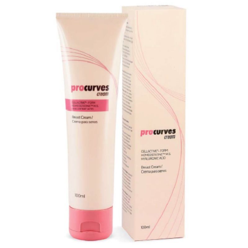 Crema Procurves de 500Cosmetics en tubo beige con caja a juego, 100 ml