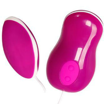 Pretty Love Avery: huevo vibrador rosa con mando cableado, vista de dos piezas