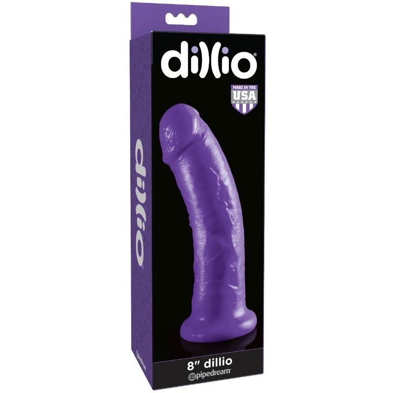 Caja del producto DILLIO Dillio en lila con ilustración frontal morada.