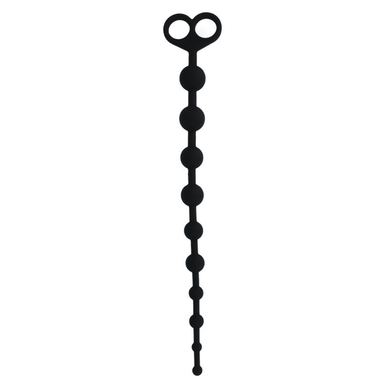 INTENSE Anal Toys Jaiden anal beads negras, vista frontal alargada