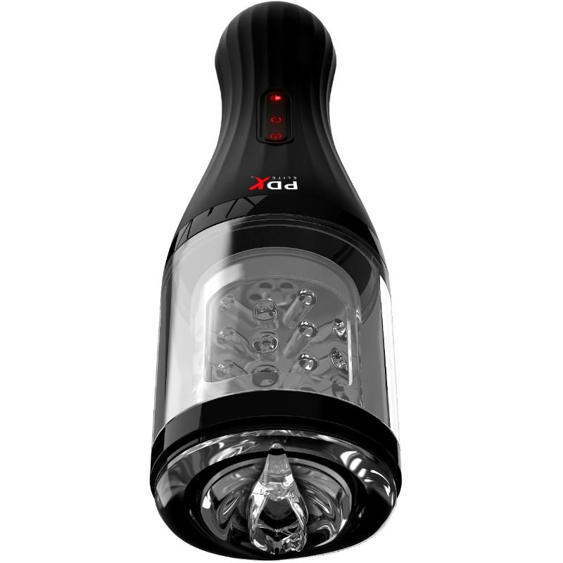 PDX ELITE Talk Dirty Rotobator en vista frontal, con cámara transparente y botones visibles