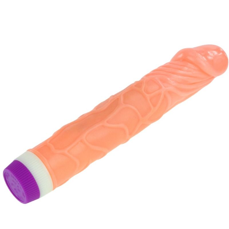 BAILE Waves of Pleasure vibrador naranja texturizado con base morada.