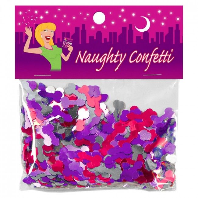 Caja del producto de Kheper Games Naughty Confetti con confeti en bolsa transparente