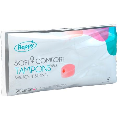 Envase de BEPPY Soft Comfort Tampons, con 4 unidades.