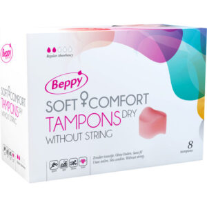 Caja del producto Beppy Classic con 8 tampones sin cordón