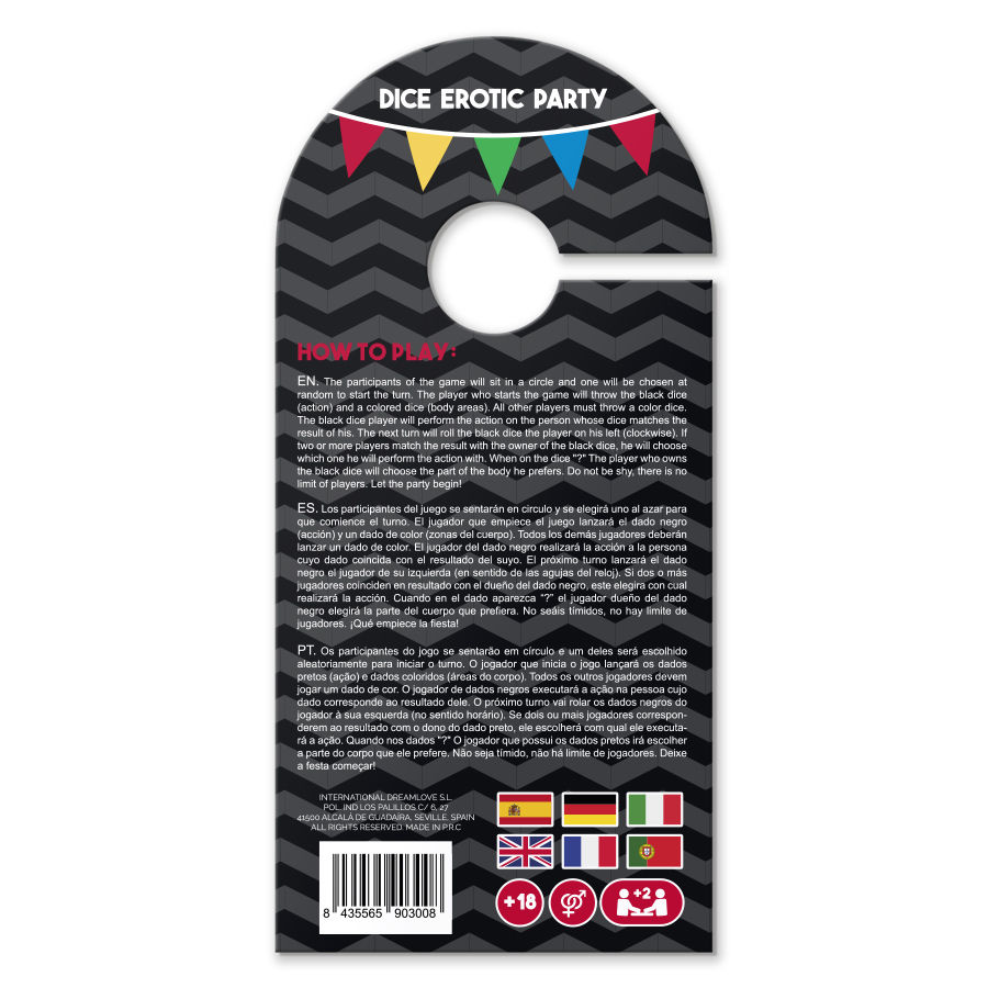Caja del juego ARIA con fondo negro de chevron y banderines de colores en la parte superior.