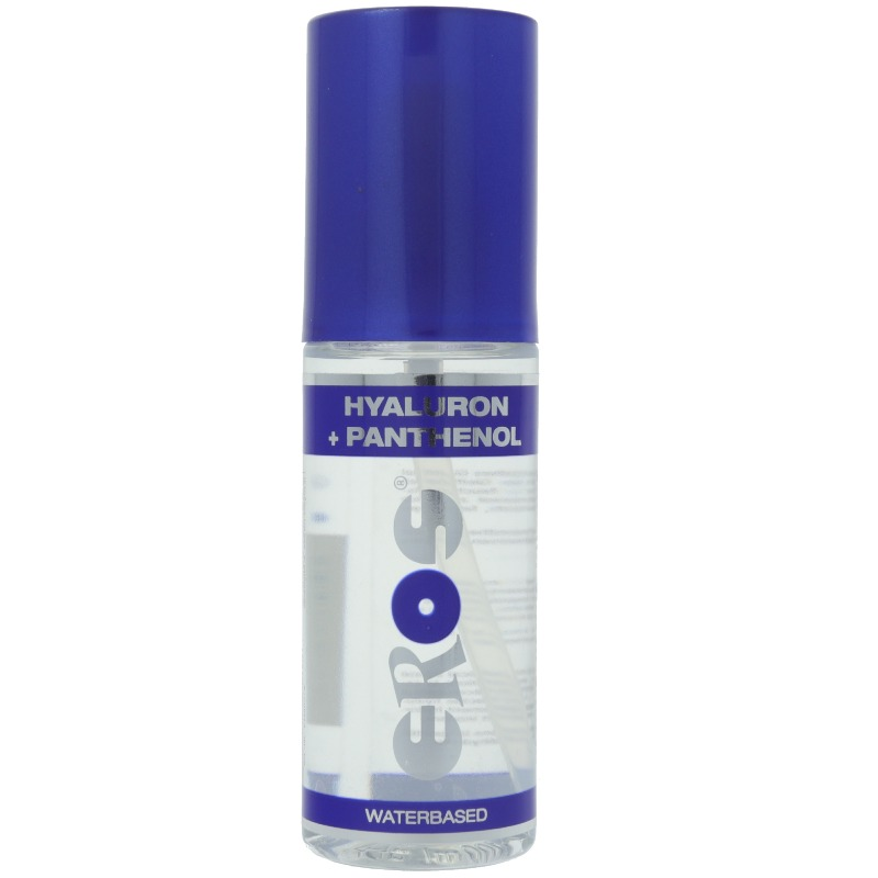 EROS Classic Line lubricante a base de agua con hyaluron y pantenol, botella frontal.
