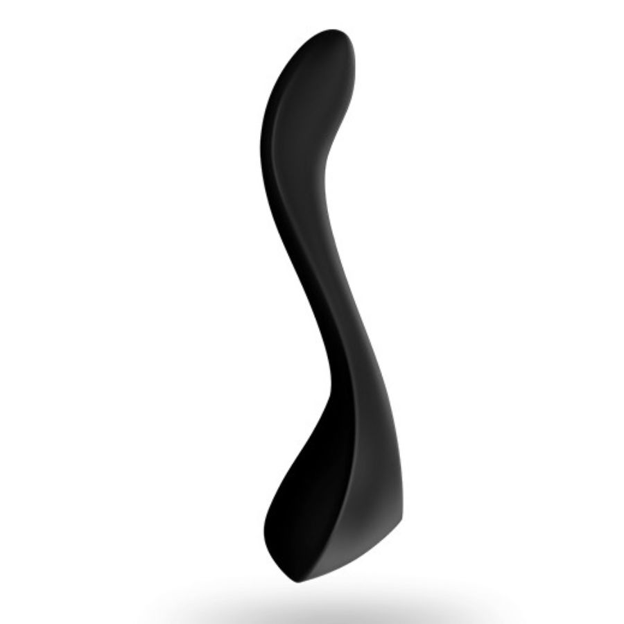 Satisfyer Partner Multifun 2, vibrador en U negro en vista frontal.