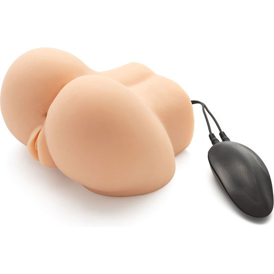 ACT Hot Honey Rider, masturbador anatómico color piel con vibrador negro