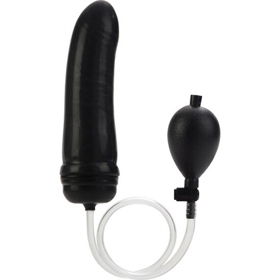CalExotics Colt tapón anal inflable negro con bomba manual y tubo transparente