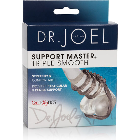 Caja del producto CalExotics Dr. J Support Master Triple Smooth con ilustración frontal.