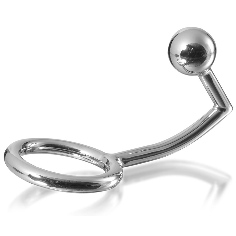 METAL HARD Intruder en metal pulido, con anillo ovalado y bola curva.