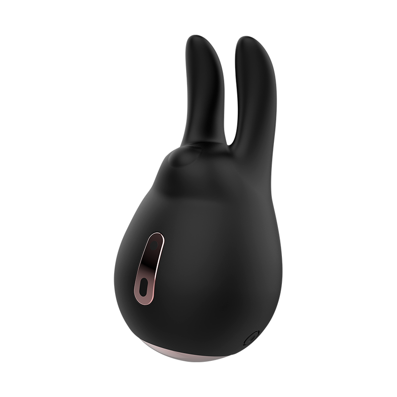 Coquette Chic Desire en negro, vista frontal con detalle gold rose.