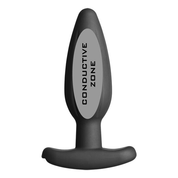 ElectraStim Silicone Noir Rocker de silicona negra con base ancha y zona conductiva visible