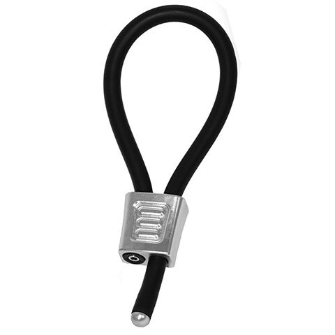 ElectraStim ElectraLoops Prestige: anilla de electrodo negra con conector plateado.