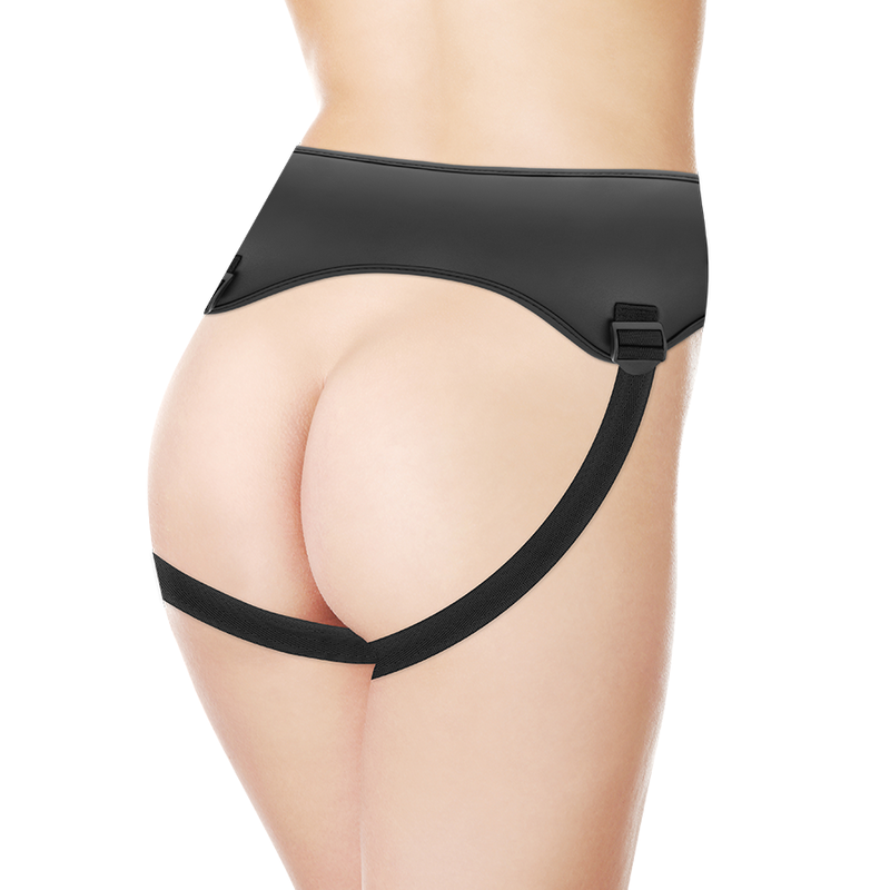 Detalle del arnés CYBER SILICOCK Master Huck negro, vista trasera.