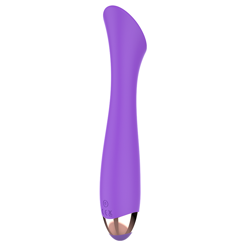 WOMANVIBE Mandy en color morado, vista frontal con punta curvada.