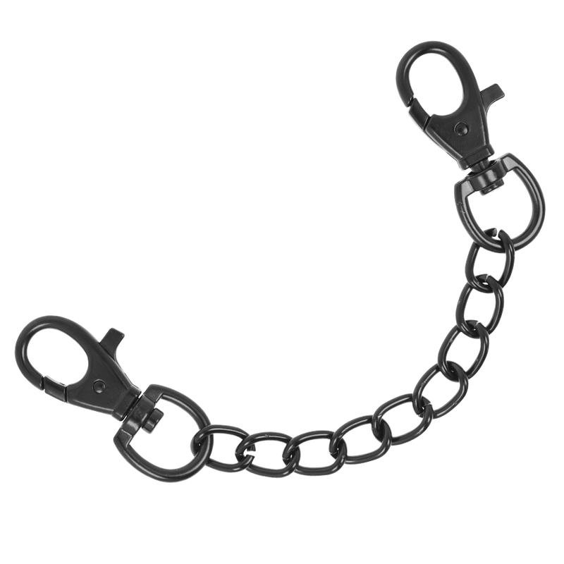 Cadena negra para tobilleras Fetish Submissive Dark Room con dos mosquetones.