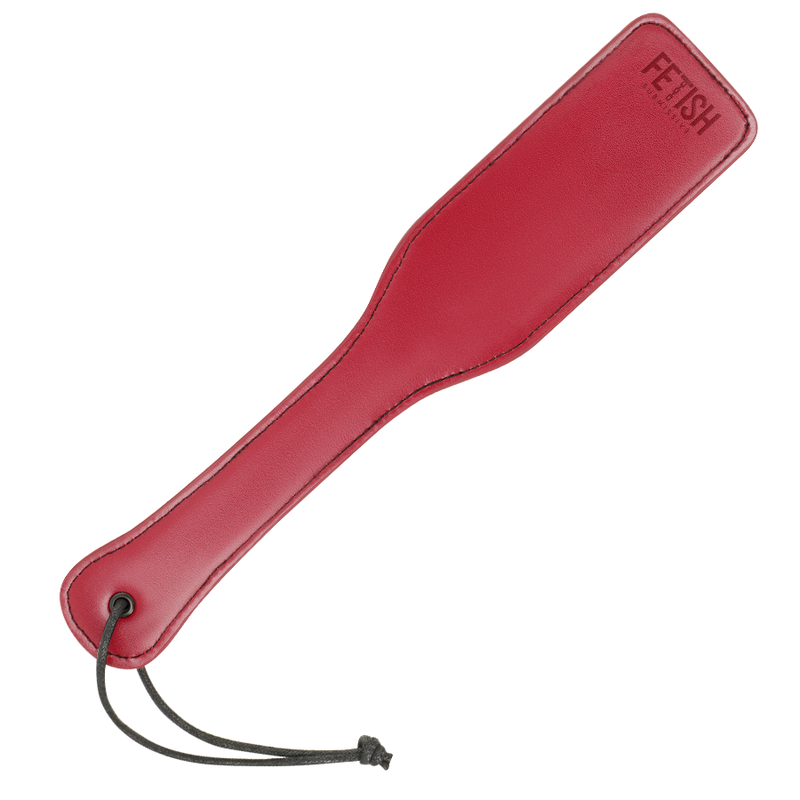 Paleta BDSM rojo Fetish Submissive Dark Room con costuras y cordón de sujeción.