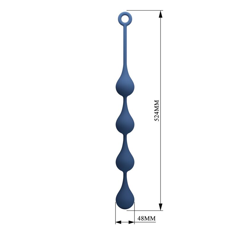 MR PLAY Bolas anales de silicona — Azul, XL (52,5 cm) - Imagen 8