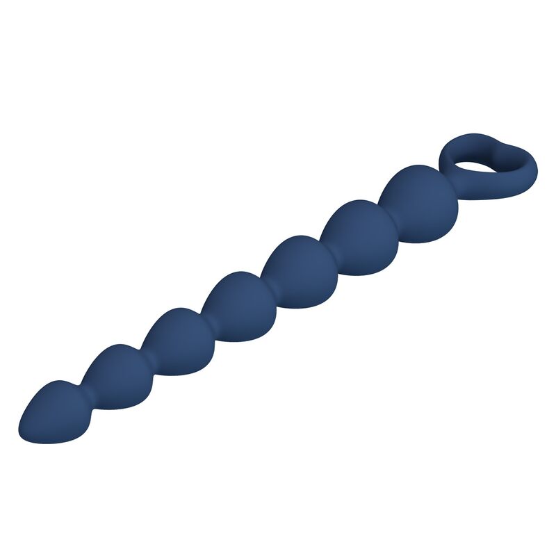 MR PLAY Perlas anales con plug integrado — silicona azul, 26,7 cm - Imagen 7