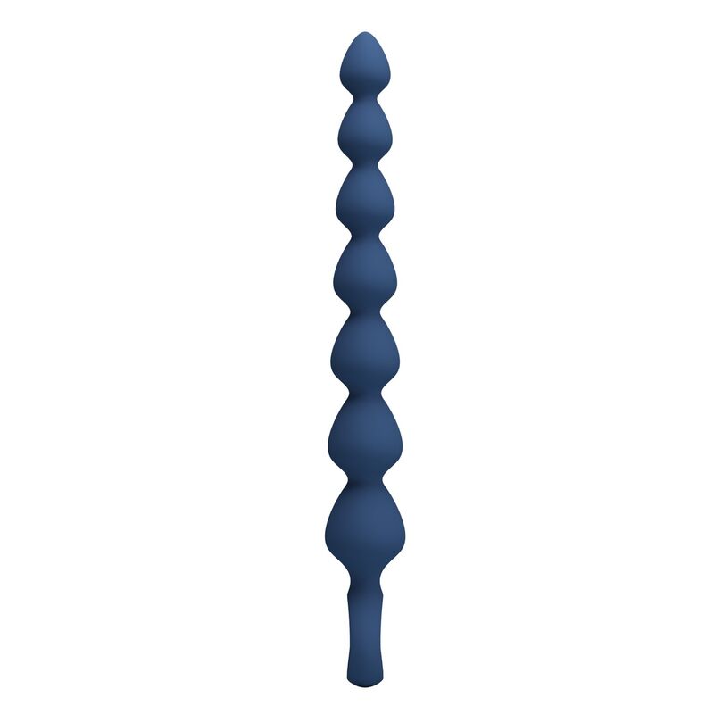 MR PLAY Perlas anales con plug integrado — silicona azul, 26,7 cm - Imagen 5