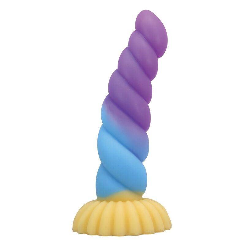 POWER MONSTERS Unicorn Tricolor — consolador sin vibración 22 cm (Ø 5 cm)