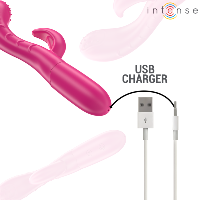 INTENSE - AMARA VIBRADOR CON LENGUA ESTIMULADORA 10 VIBRACIONES ROSA - Imagen 7