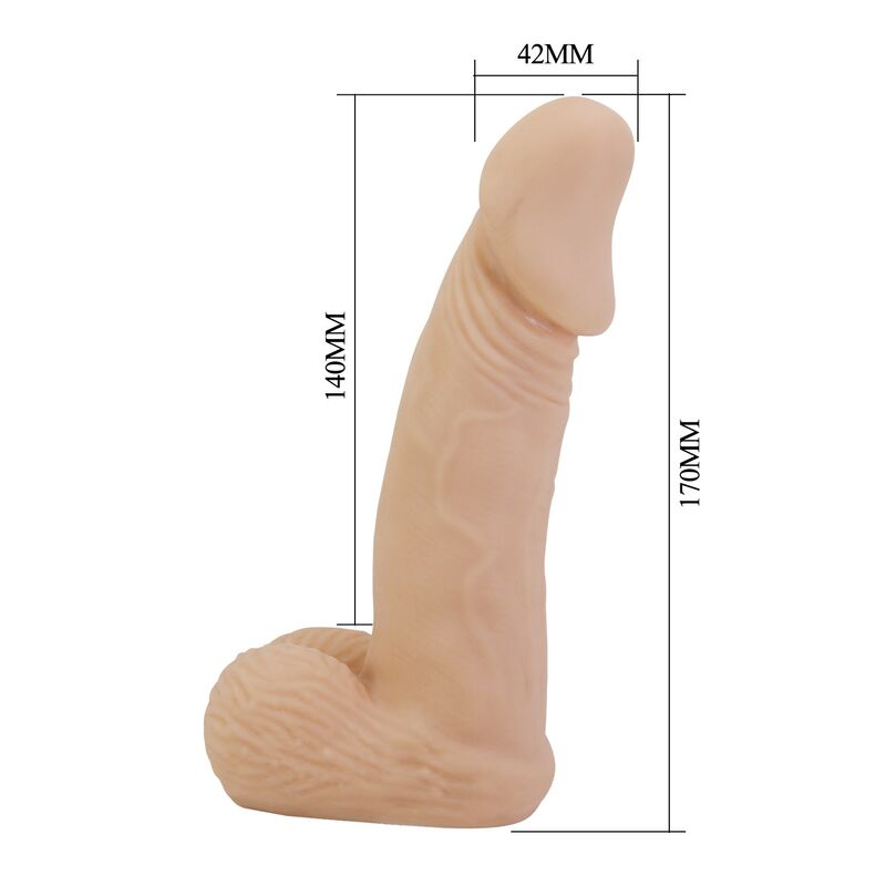 PRETTY LOVE - ZANE ARNÉS CON DILDO FLEXIBLE 17 CM Ø 4,3 CM COLOR NATURAL - Imagen 6