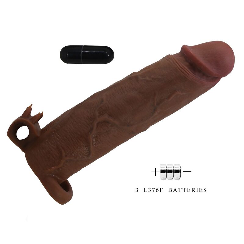 PRETTY LOVE - XERXES FUNDA PARA PENE VIBRADORA 22 CM Ø 4,5 CM COLOR MARRÓN - Imagen 6