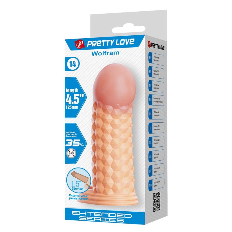 PRETTY LOVE - WOLFRAM FUNDA PARA PENE EXTENSORA 11,5 CM Ø 3,8 CM COLOR NATURAL - Imagen 7
