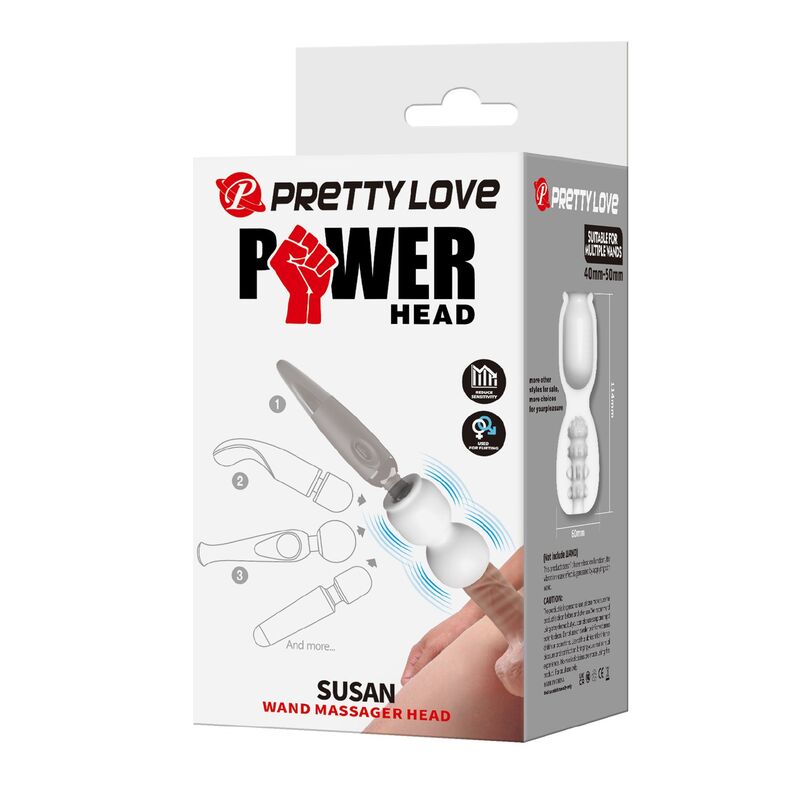PRETTY LOVE - SUSAN CABEZAL POWER HEAD PARA MASAJEADOR VARITA Ø 6,5 CM - Imagen 7
