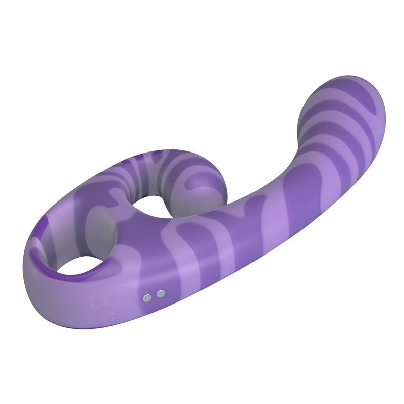 PRETTY LOVE - SUMMER VIBRADOR DOBLE CON ASA 19 CM Ø 3,5 CM MORADO - Imagen 5