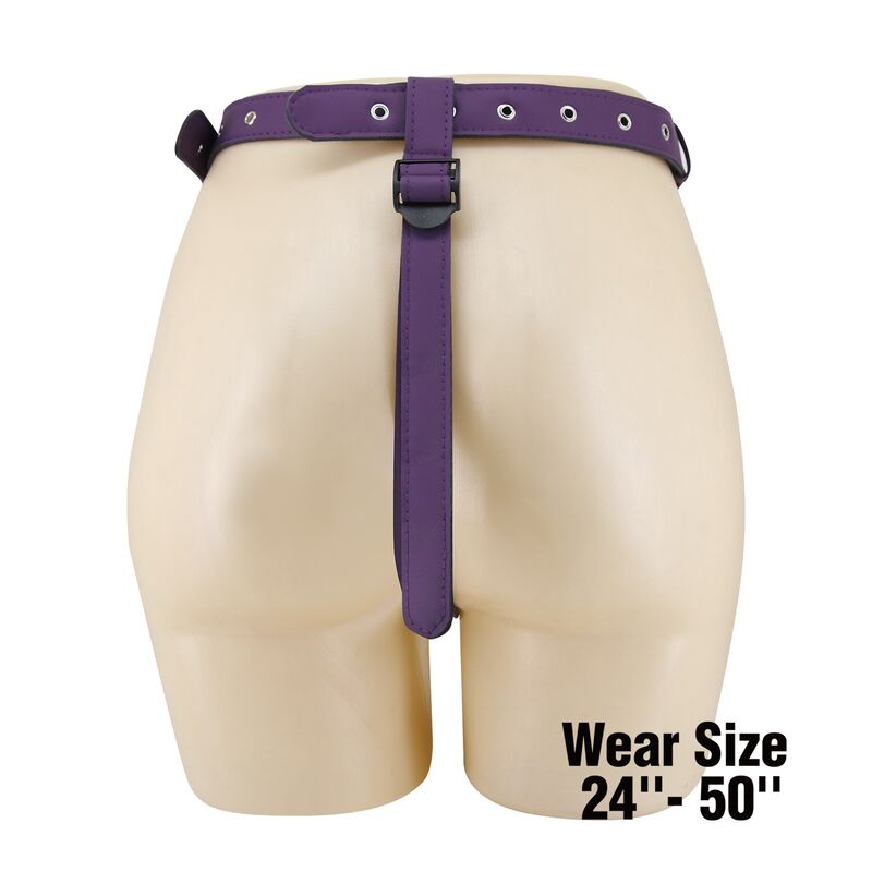 PRETTY LOVE - ARNÉS UNIVERSAL TIPO BRAGA PARA STRAP-ON MORADO Y NEGRO - Imagen 4
