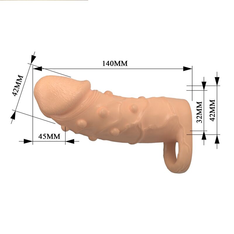 PRETTY LOVE - DORT FUNDA PARA PENE EXTENSORA 14 CM Ø 4 CM COLOR NATURAL - Imagen 7