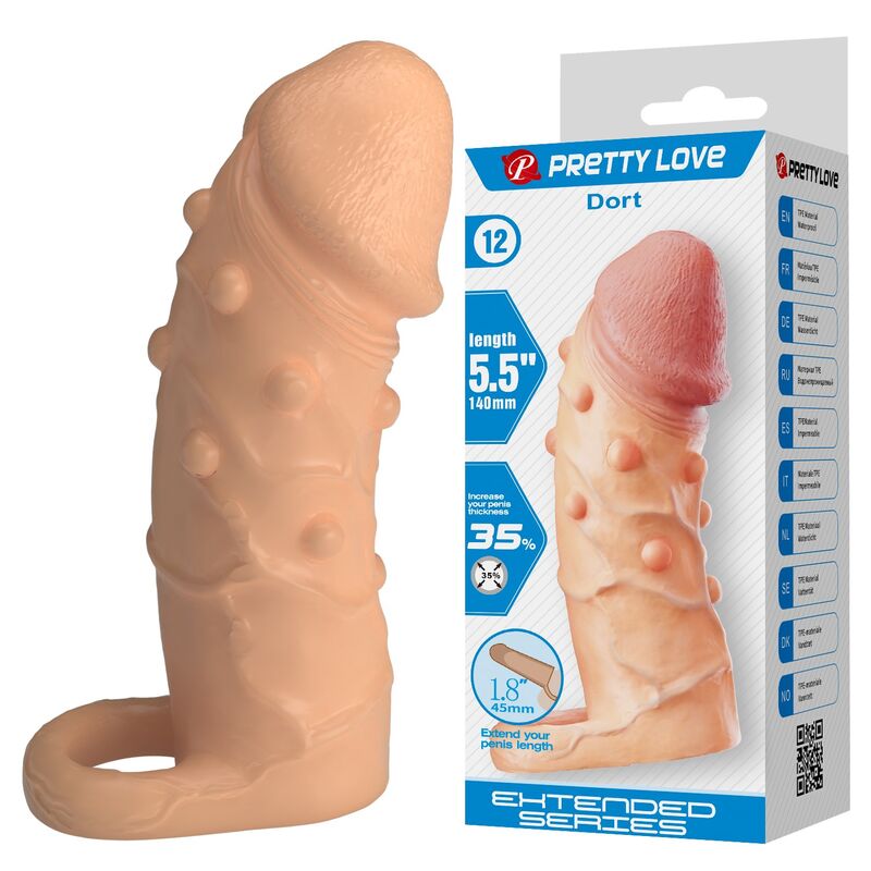 PRETTY LOVE - DORT FUNDA PARA PENE EXTENSORA 14 CM Ø 4 CM COLOR NATURAL - Imagen 8