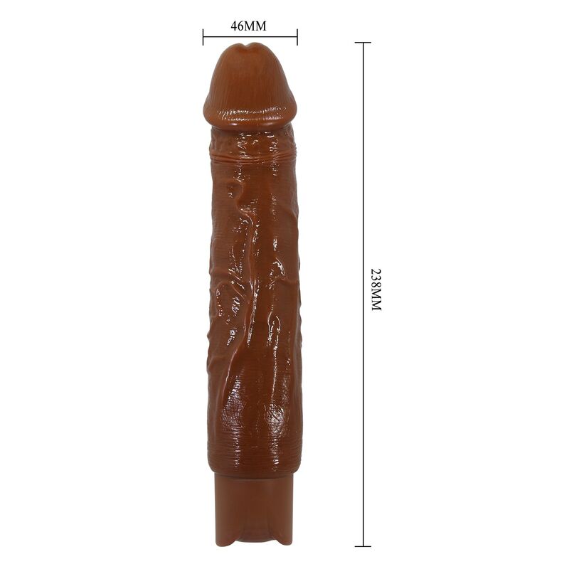 PRETTY LOVE - DUKE VIBRADOR REALÍSTICO 23,5 CM Ø 4,8 CM COLOR MARRÓN - Imagen 9
