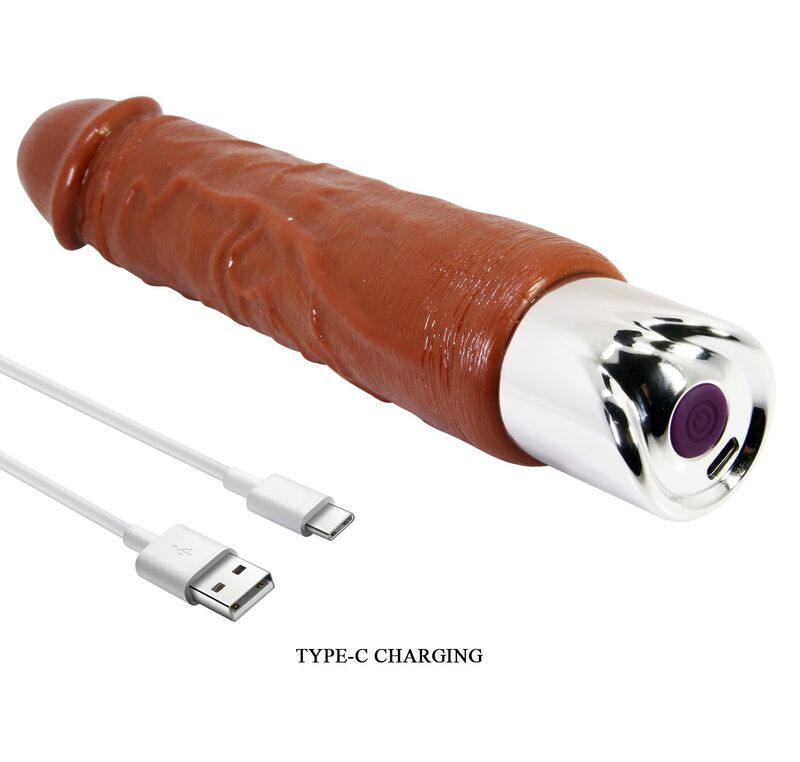 PRETTY LOVE - DUKE VIBRADOR REALÍSTICO 23,5 CM Ø 4,8 CM COLOR MARRÓN - Imagen 10